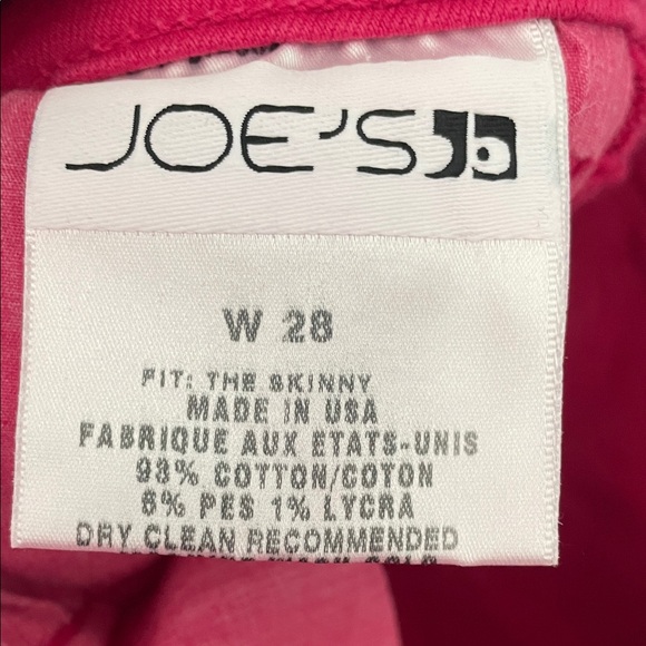 Joe's Jeans Vibrant Hot Pink Skinny Jeans - Picture 4 of 6